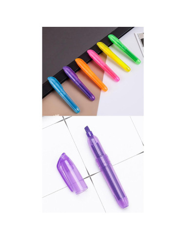 Marcadores Fluorescentes YYaaloa 12 Piezas Punta Chisel