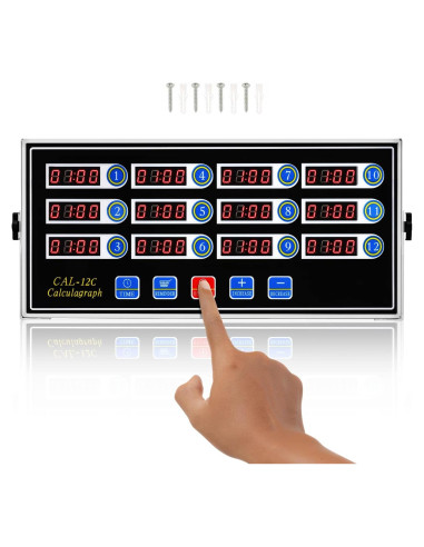 Temporizador Digital de Cocina BEAMNOVA 12 Canales Acero Inoxidable