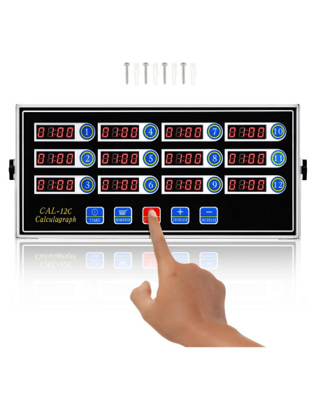 Temporizador Digital de Cocina BEAMNOVA 12 Canales Acero Inoxidable
