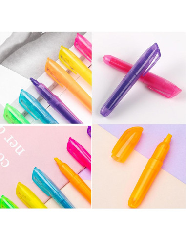 Marcadores Fluorescentes YYaaloa 12 Piezas Punta Chisel