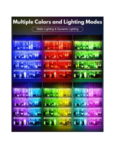 Luces de Estantería RGB JUSJUBR - 4 Barras LED 30 cm 2