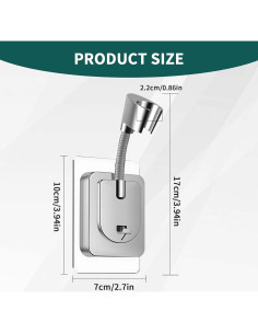 Soporte de Cabezal de Ducha Ajustable 360 Jigspsyzh Cromado 2