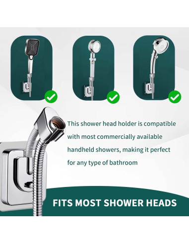 Soporte de Cabezal de Ducha Ajustable 360 Jigspsyzh Cromado