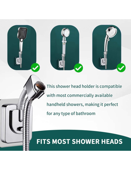 Soporte de Cabezal de Ducha Ajustable 360 Jigspsyzh Cromado