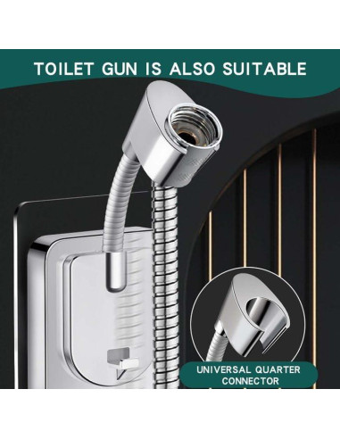 Soporte de Cabezal de Ducha Ajustable 360 Jigspsyzh Cromado