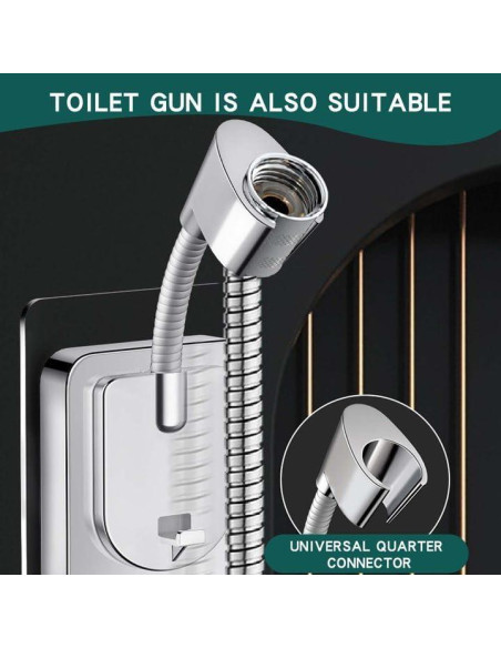 Soporte de Cabezal de Ducha Ajustable 360 Jigspsyzh Cromado