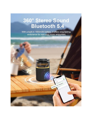 Estación de Carga Inalámbrica 5-en-1 BlKE Max con Altavoz y Luz