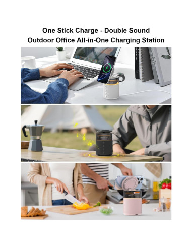 Estación de Carga Inalámbrica 5-en-1 BlKE Max con Altavoz y Luz