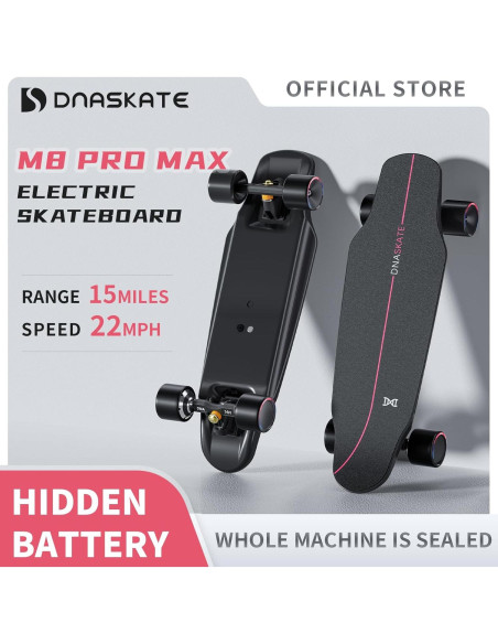 Patineta Eléctrica DNASKATE M8 Pro Max 400W 24Km/h 15Km