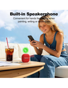 Altavoz Bluetooth Portátil Bobtot SoundAir Rojo IPX7 16H 2