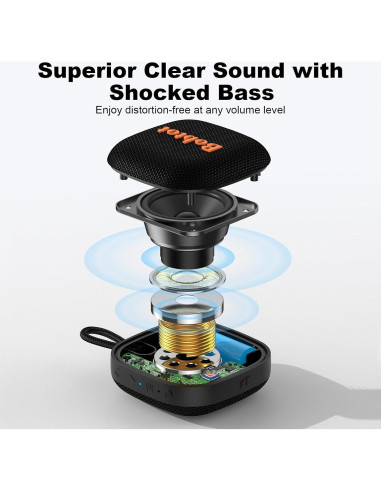 Altavoz Bluetooth Portátil Bobtot SoundAir Rojo IPX7 16H