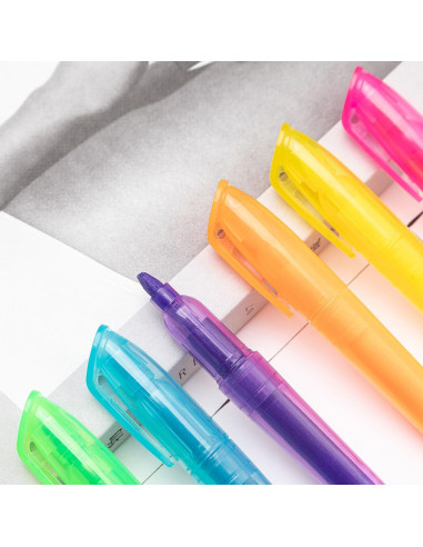 Marcadores Fluorescentes YYaaloa 12 Piezas Punta Chisel