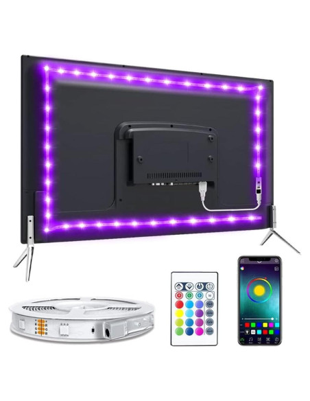 Luces LED Nexlux 4.5m RGB para TV 32-70 Pulgadas Control APP