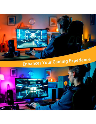 Luces LED Nexlux 4.5m RGB para TV 32-70 Pulgadas Control APP