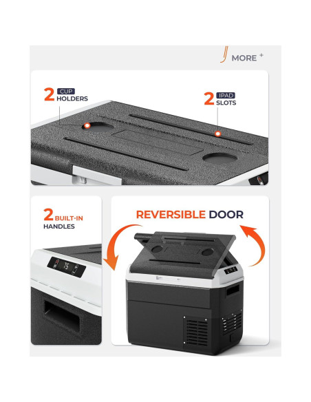 Refrigerador Portátil EKOJUCE 30L 12V/24V DC -20C a 20C Refrigerador Portátil EKOJUCE 30L 12V/24V DC -20C a 20C