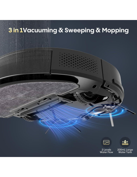 Robot Aspirador 3 en 1 Bagotte A21 con Succión 5000Pa