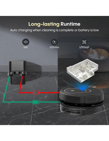 Robot Aspirador 3 en 1 Bagotte A21 con Succión 5000Pa