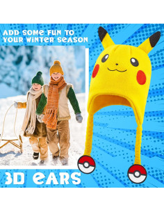 Gorro Beanie Pokemon para Niños Gengar Talla Única Amarillo 2