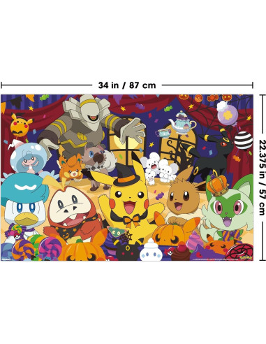 Póster de Pared Pokémon Fiesta de Halloween 86.4x56.8 cm