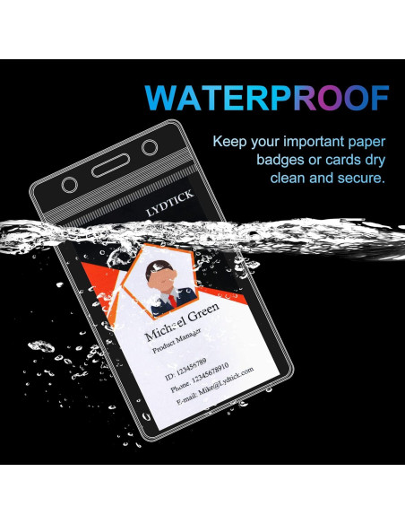 100 Portacarnets Retráctiles y Sujetadores de Identificación LYDTICK