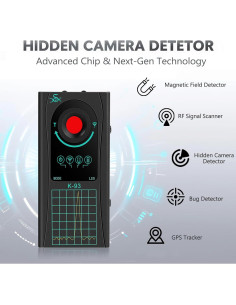 Detector de Cámara Oculta Azexxil 2025, Antiespía Portátil 2