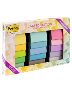 Notas Post-it Super Sticky 7.6x7.6cm Colores Surtidos 15 Bloc
