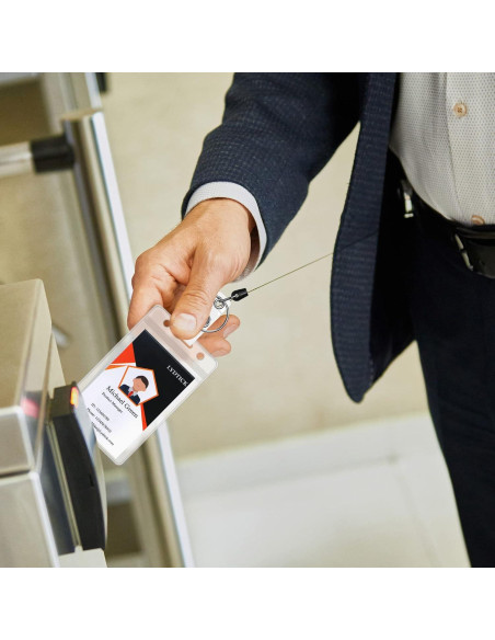 100 Portacarnets Retráctiles y Sujetadores de Identificación LYDTICK