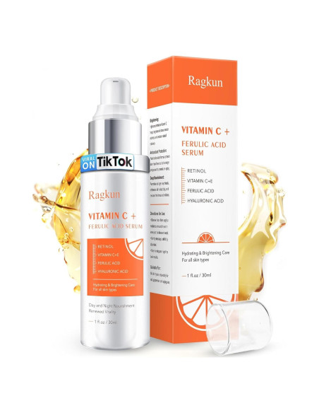 Suero de Vitamina C Ragkun 29.57 ml - Anti Envejecimiento y Hidratante Suero de Vitamina C Ragkun 29.57 ml - Anti Envejecimiento y Hidratante