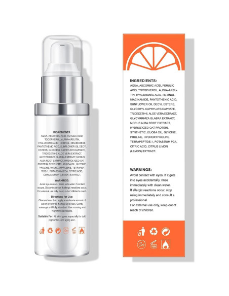 Suero de Vitamina C Ragkun 29.57 ml - Anti Envejecimiento y Hidratante Suero de Vitamina C Ragkun 29.57 ml - Anti Envejecimiento y Hidratante