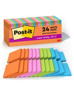 Notas Post-it Súper Adhesivas 24 Blocs 7.62x7.62cm Energía Impulso