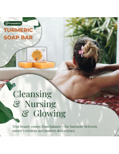 Barra de Jabón de Cúrcuma PHAAMESTIC - Hidratante y Exfoliante 2
