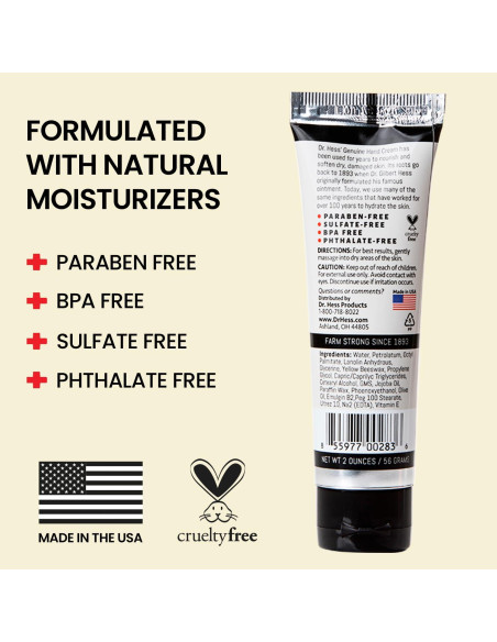 Crema de Manos Dr. Hess 56.7 g - Nutritiva y Suavizante