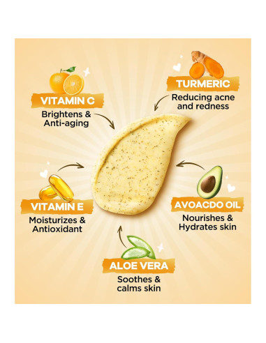 Exfoliante Facial Srripo con Cúrcuma y Vitamina C - 120g