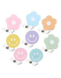 Ruedas de Insignia Retráctiles Whaline 8 Piezas Flor y Sonrisa