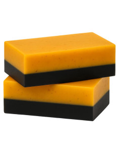 Paquete de 2 Jabones Naturales Cúrcuma y Carbón Activado 113g