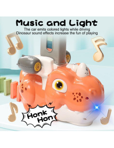 Juego de Dominó Dinosaurio Tren B-Qtech para Niños 3-8 Años 2