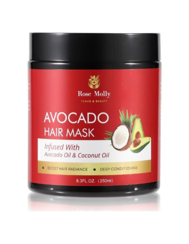 Mascarilla Capilar de Aguacate Rose Molly 250ml Acondicionamiento Profundo
