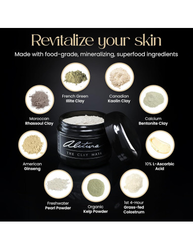 Mascarilla Facial de Arcilla Alitura 200g - Exfoliante y Antienvejecimiento