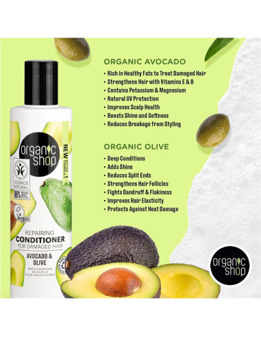 Champú y Acondicionador Orgánico Aguacate Eurobio Lab 2x250ml