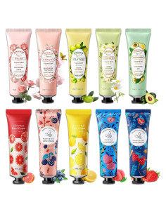 Juego de 10 Crema de Manos Hidratante Loci 50ml Viaje