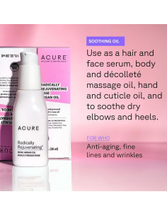 ACURE Aceite de Rosa Argan 29.57 ml - Suero Facial y Corporal 2