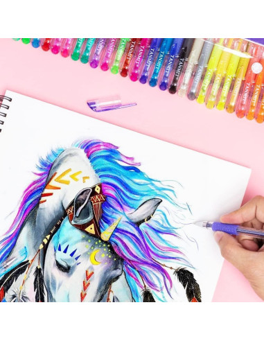 Set de 33 Bolígrafos de Gel TANMIT Multicolor Punta Fina