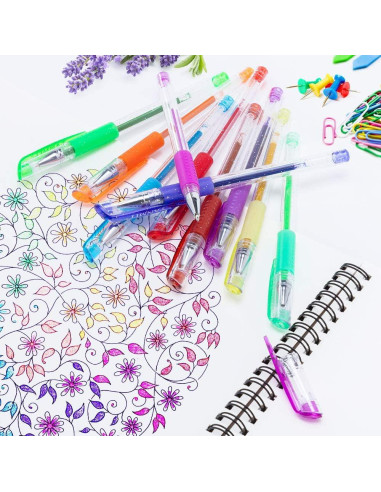 Set de 33 Bolígrafos de Gel TANMIT Multicolor Punta Fina