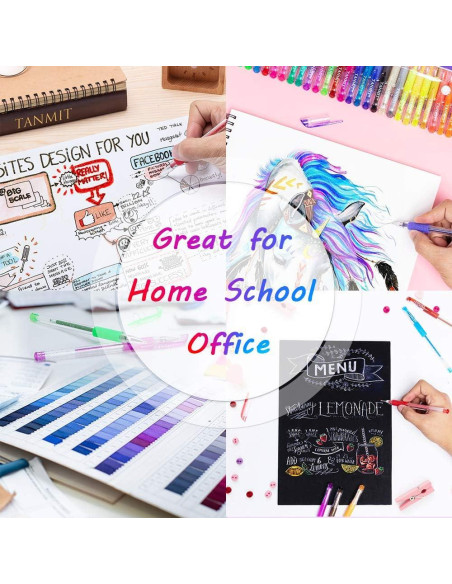 Set de 33 Bolígrafos de Gel TANMIT Multicolor Punta Fina