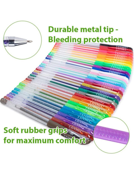 Set de 33 Bolígrafos de Gel TANMIT Multicolor Punta Fina