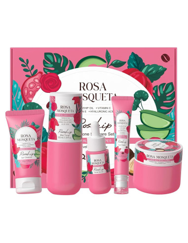 Conjunto de Cuidado de la Piel BeauBase Rosa Mosqueta 5 Piezas