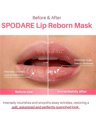 Mascarilla Labial de Noche Fresa SPODARE - 12.42 ml Hidratante