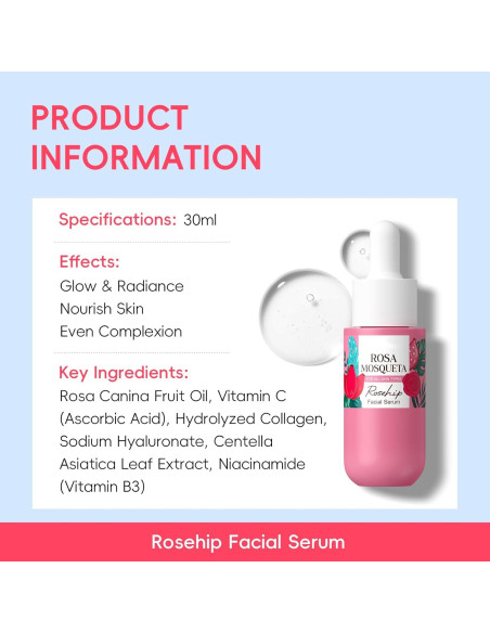 Conjunto de Cuidado de la Piel BeauBase Rosa Mosqueta 5 Piezas