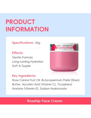 Conjunto de Cuidado de la Piel BeauBase Rosa Mosqueta 5 Piezas