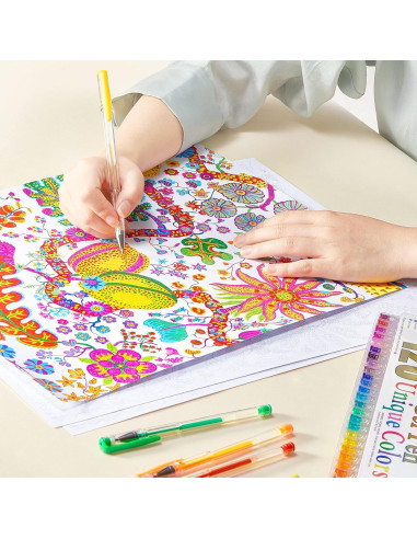 Conjunto de 120 Bolígrafos de Gel Shuttle Art - Colores Únicos